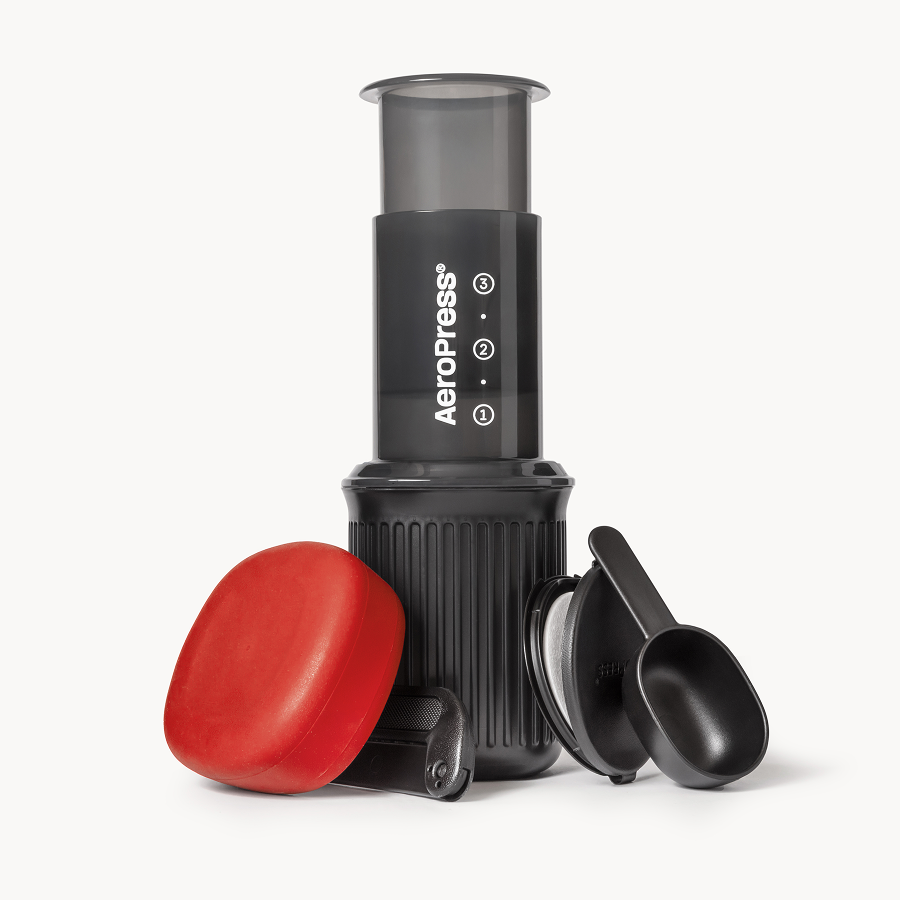 AeroPress Go travel coffee press with mug