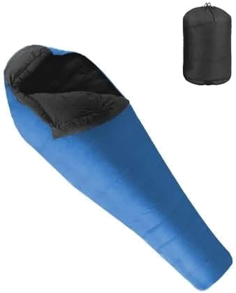 Yanes Yukon minus 30C blue mummy winter sleeping bag with stuff sack, product photo