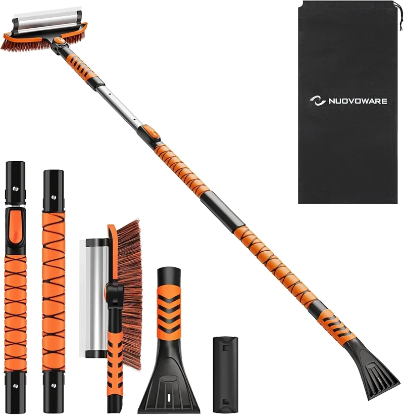 Nuovoware 60-inch extendable snow brush and ice scraper