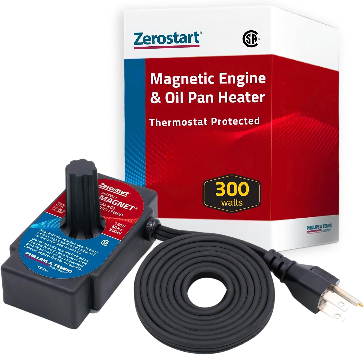Zerostart 3400021 magnetic engine block and oil pan heater, product photo